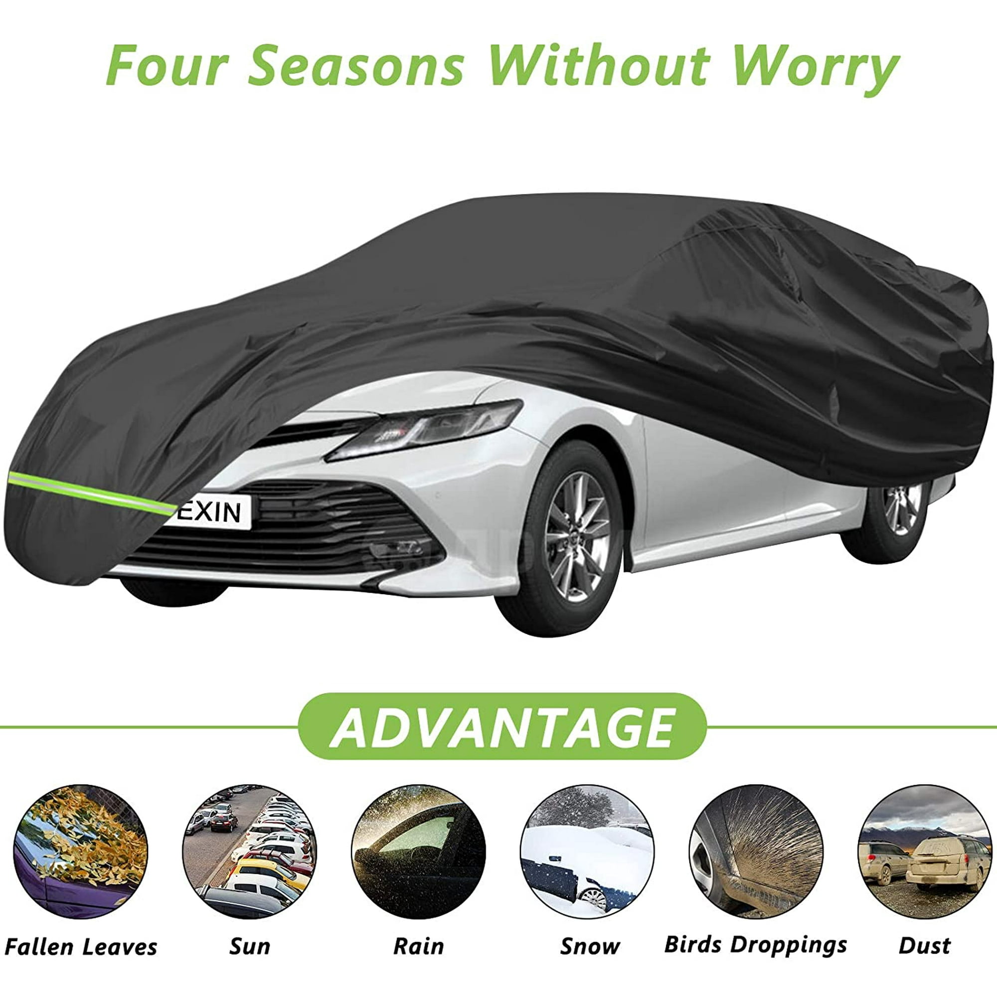 Car Cover All Weather Protection Waterproof Sun Rain UV Protection Fit for Wrangler 1987-2021 JK TJ 4 Doors JL CJ YJ Car Cover All Weather Protection Waterproof Sun Rain UV Protection Fit for Wrangler 1987-2021 JK TJ 4 Doors JL CJ YJ